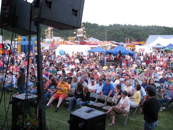 looking out over the crowd